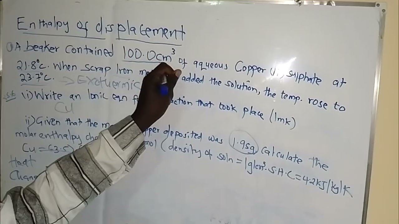 Enthalpy of Displacement - Energy Changes