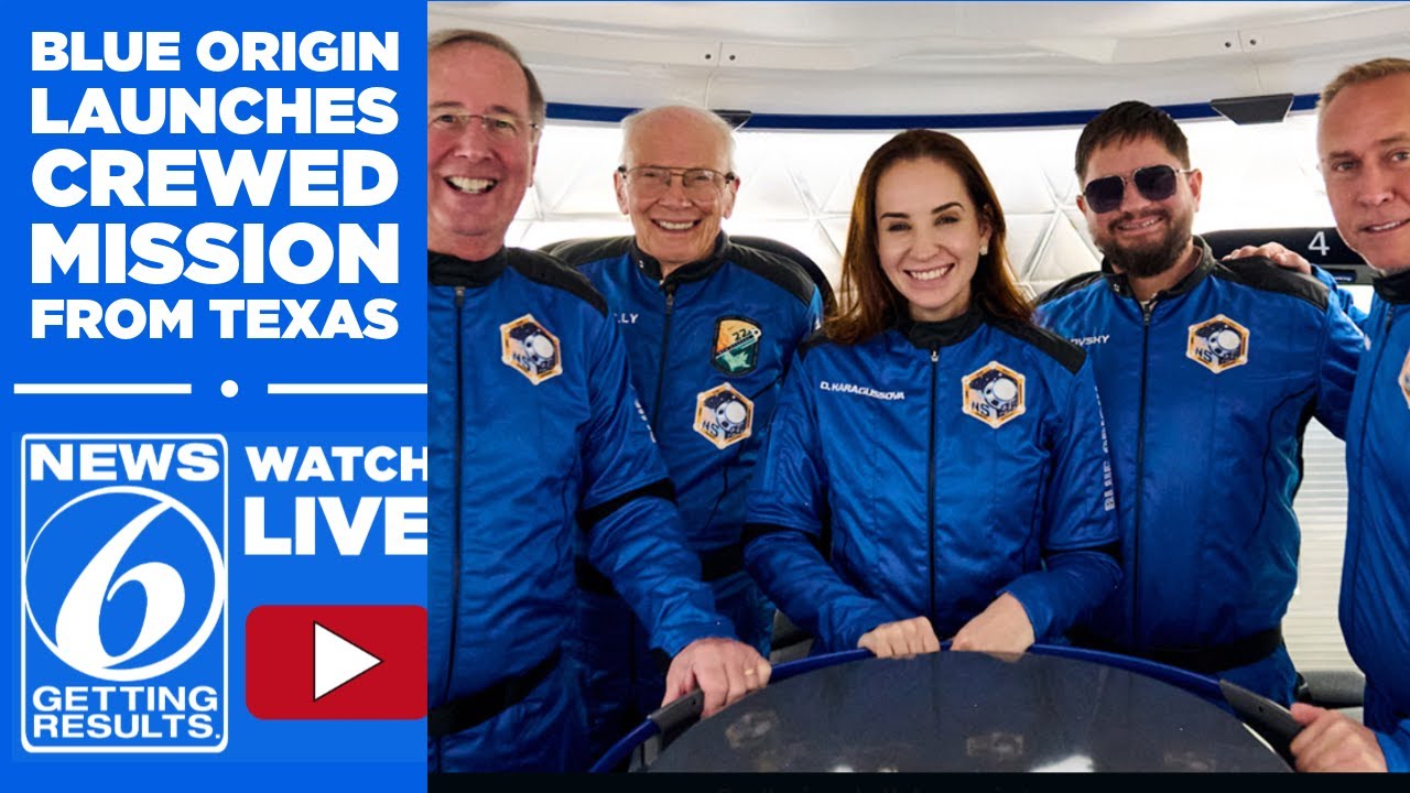 WATCH LIVE: Blue Origin to launch New Shepard crewed mission from Texas