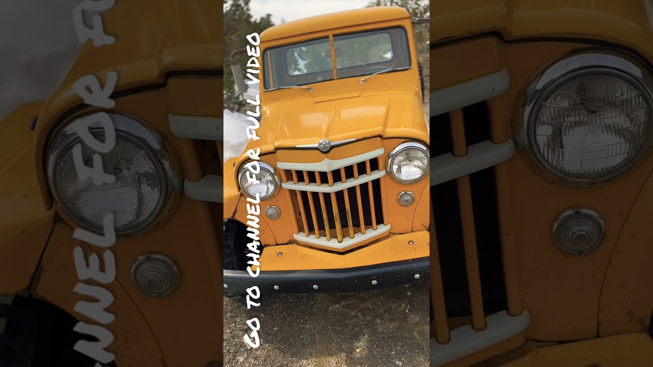 1956 Willy's V Nose Pickup #thejeepguy #jeep #willys #jeeptruck #jeephistory #willysoverland #vnose