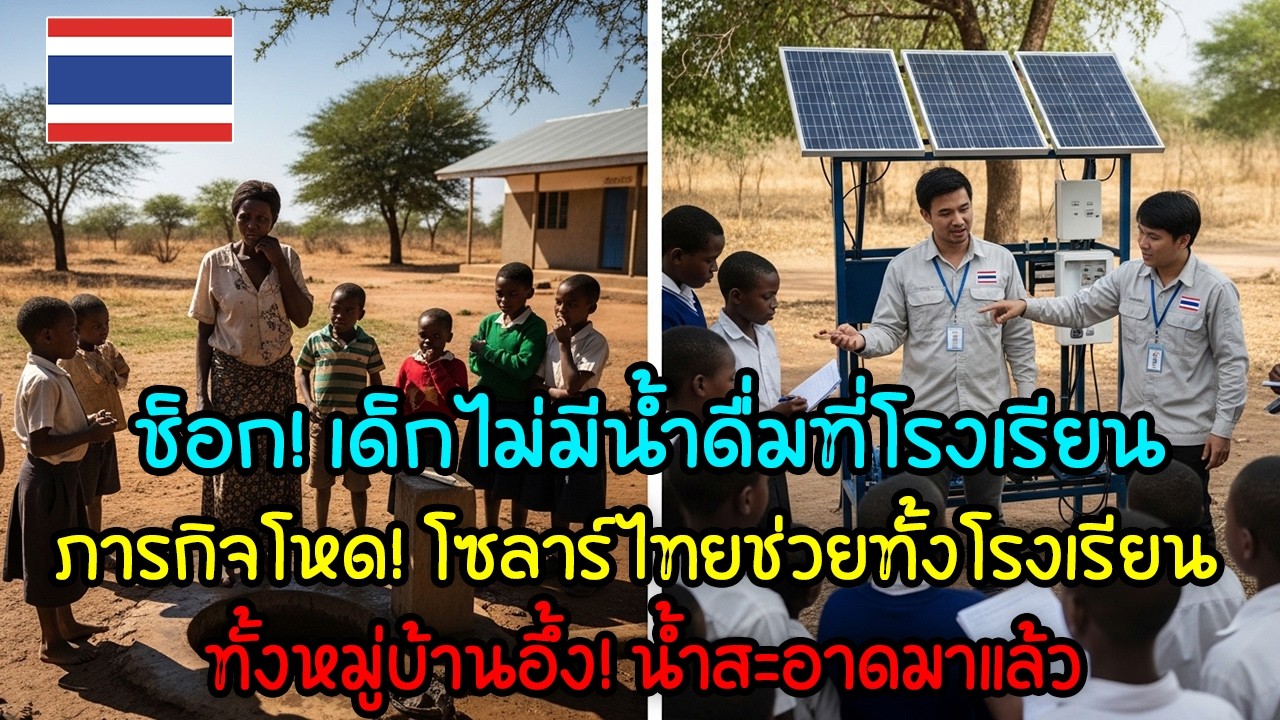 ช็อกทั้งโรงเรียน! ไทยติดโซลาร์กรองน้ำให้แทนซาเนีย เด็กได้ดื่มน้ำใสครั้งแรก