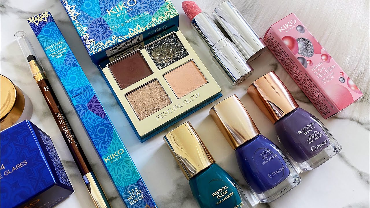 KIKO MILANO MAKEUP HAUL | Swatches | Festival Glow, Happy B-Day Bellezza, Nail Polishes