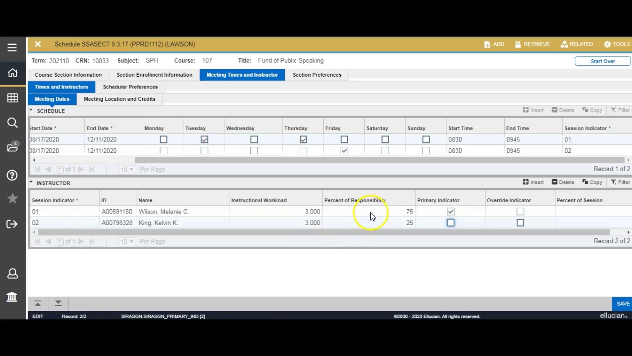 Recording #4--Uploading Faculty to Courses in Banner