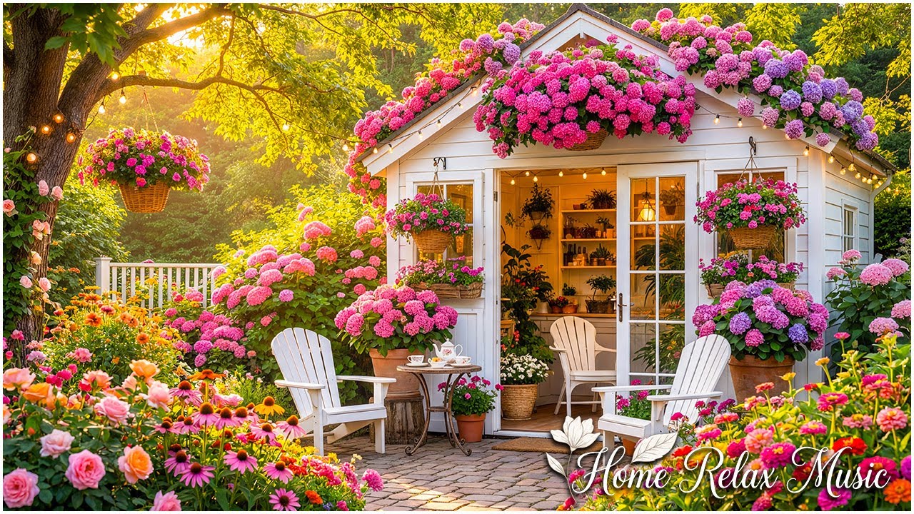 Relaxing Garden Ambience 🌿 Piano Music for Stress Relief & a Gentle Morning