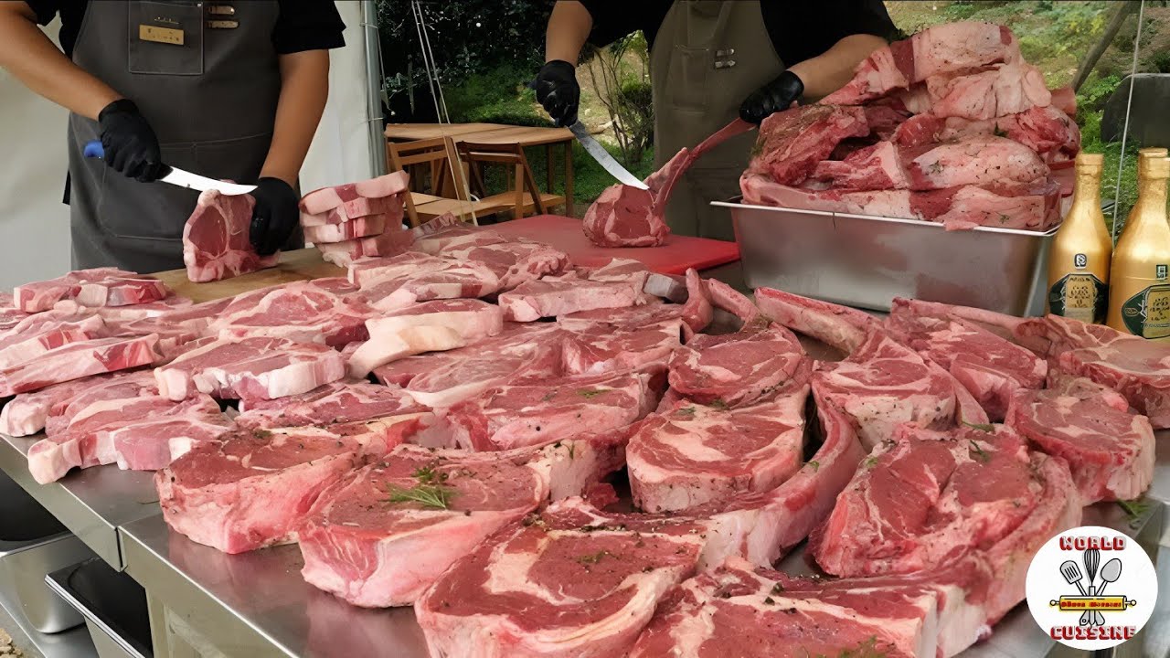 Kore SOKAK Yemekleri | Sessiz DAĞLARDA Pişirilen Dev BARBEKÜ Bifteği ve DIĞER Yemekler