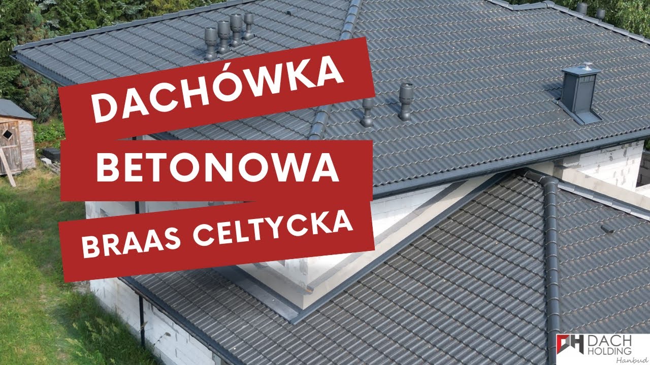 Dachówka betonowa Braas Celtycka w kolorze grafitowym