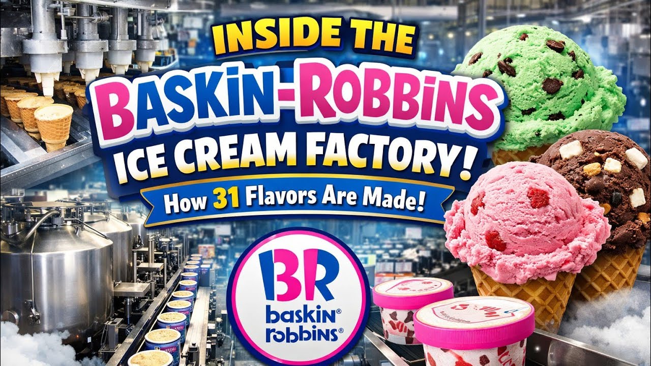 Baskin-Robbins Ice Cream Factory Tour — From Milk to Ice Cream#Baskin Robbin#food factory 