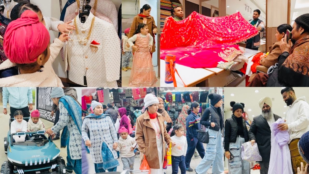 VIAH DI SHOPPING FROM AMBALA AT BEST PRICE | SARI SOHRA FAMILY LAYI WEDDING OUTFITS | INDER & KIRAT