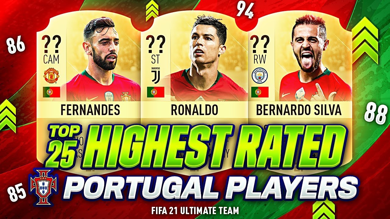 FIFA 21 | TOP 25 PORTUGAL HIGHEST PLAYERS RATINGS PREDICTIONS!😱🔥| w/ BRUNO FERNANDES & RONALDO✅👍