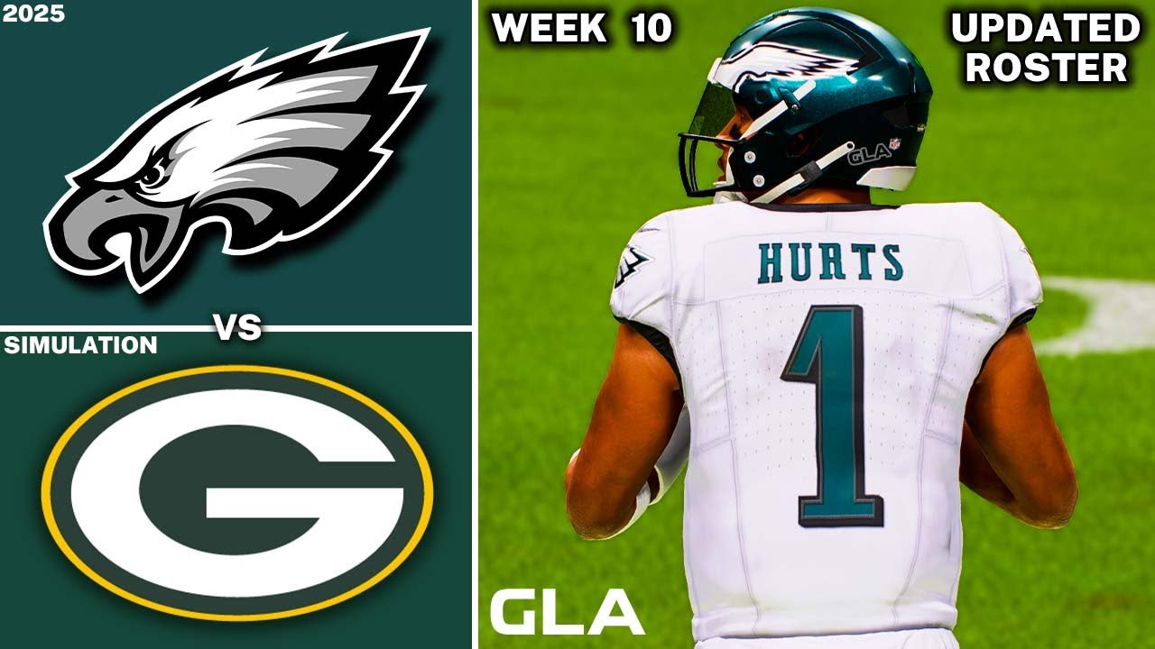 Eagles vs. Packers | Week 10 Simulation | 2025 - 2026 Updated Rosters | Madden 25 PS5