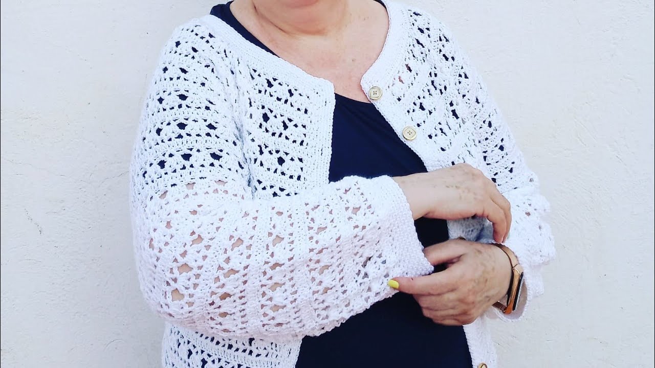 Chaqueta de mujer a crochet muy fácil