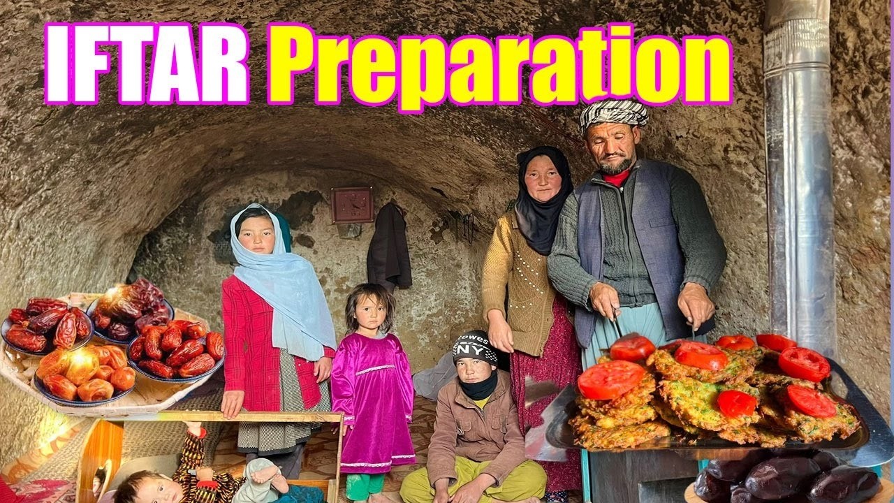 Ramadan Iftar Preparation in an Afghan Village Cave | Traditional Afghan Village Cooking