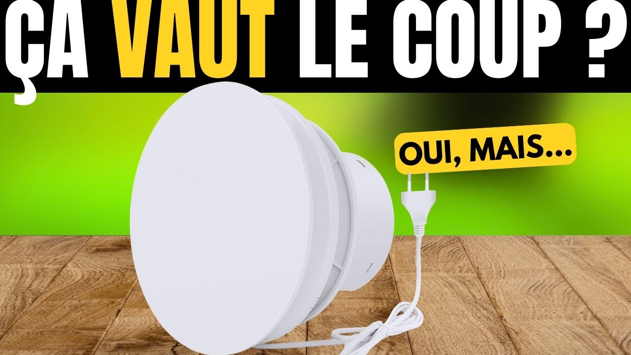 HUGOOME Ventilateur d&rsquo;Extraction 95m&sup3;/h &ndash; 100mm, Extracteur d&rsquo;Air avec Clapet Anti-Retour