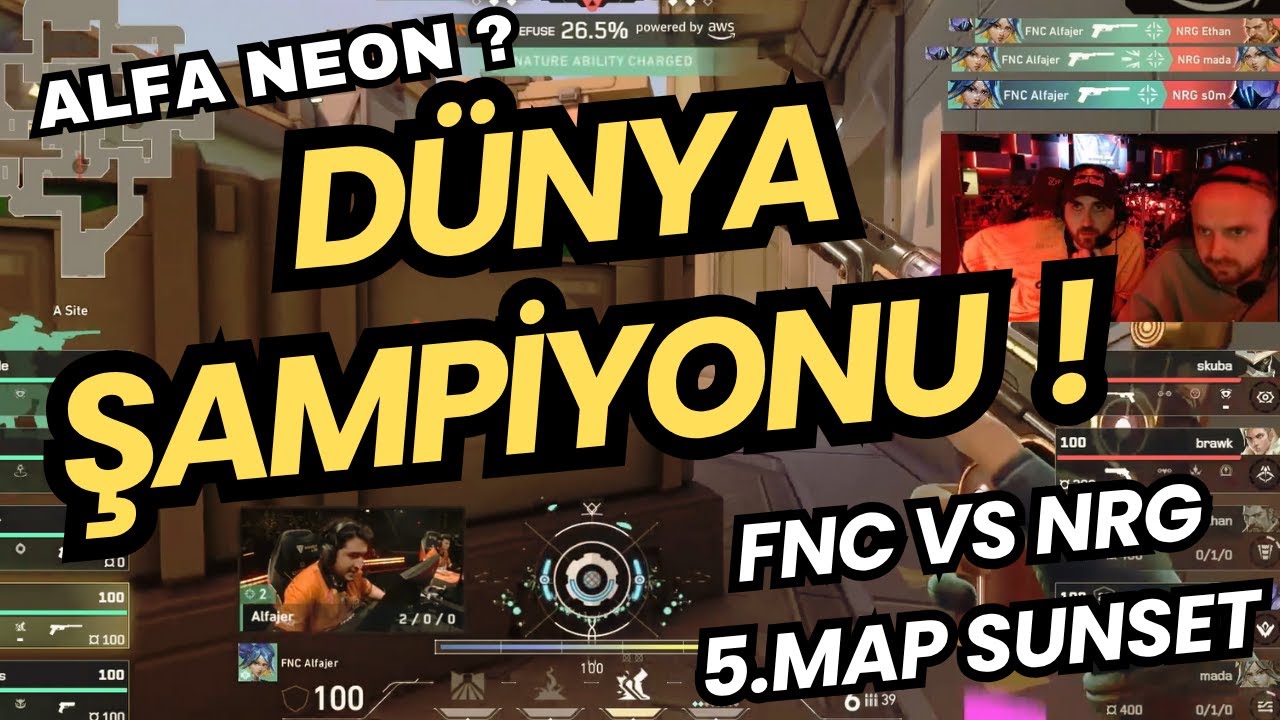 FERİT GÖZÜNDEN CHAMPIONS 2025 FİNAL HARİTASI | FNC VS NRG KADER ANLARI VALORANT EMEA 2025
