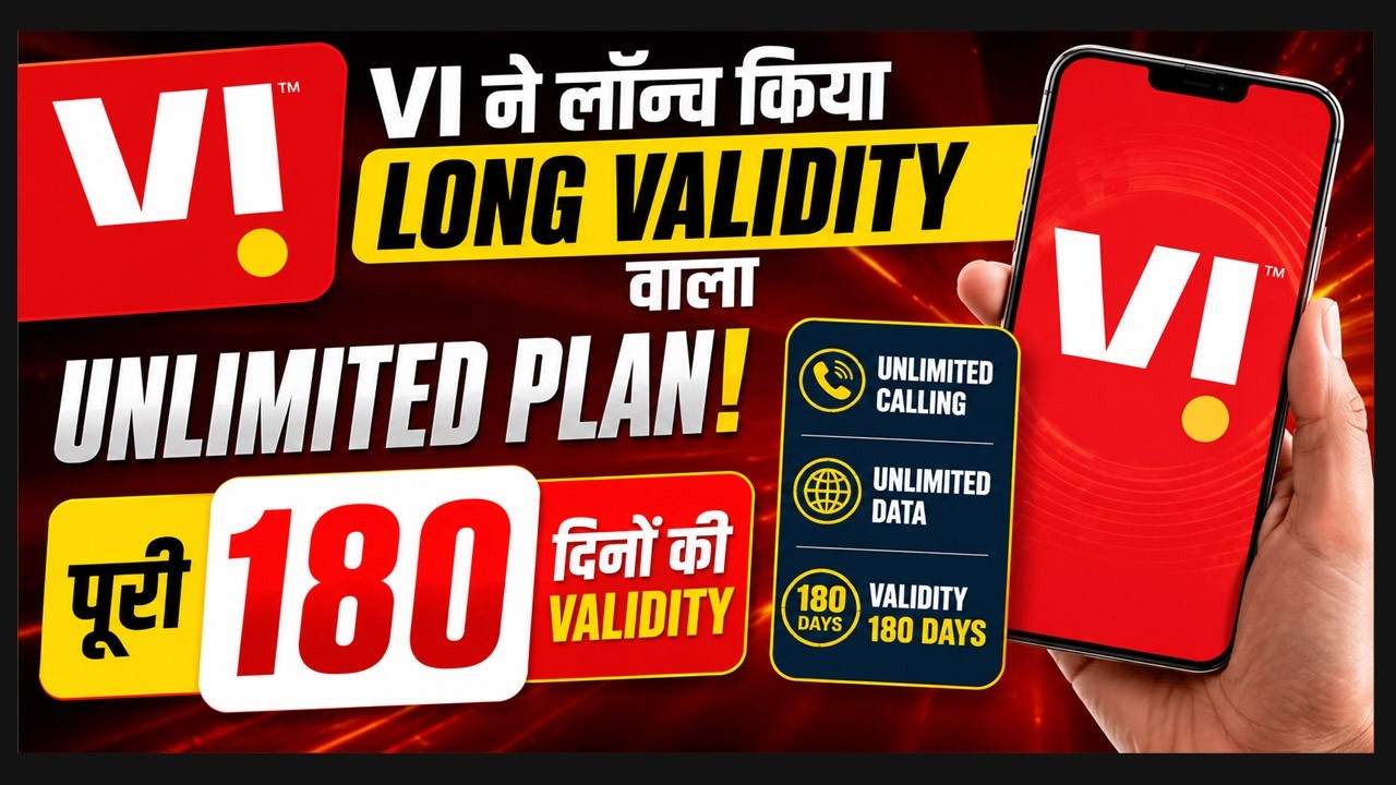 V! Launch New Long Validity II Validity 180 Days II Plan Price RsX475 II