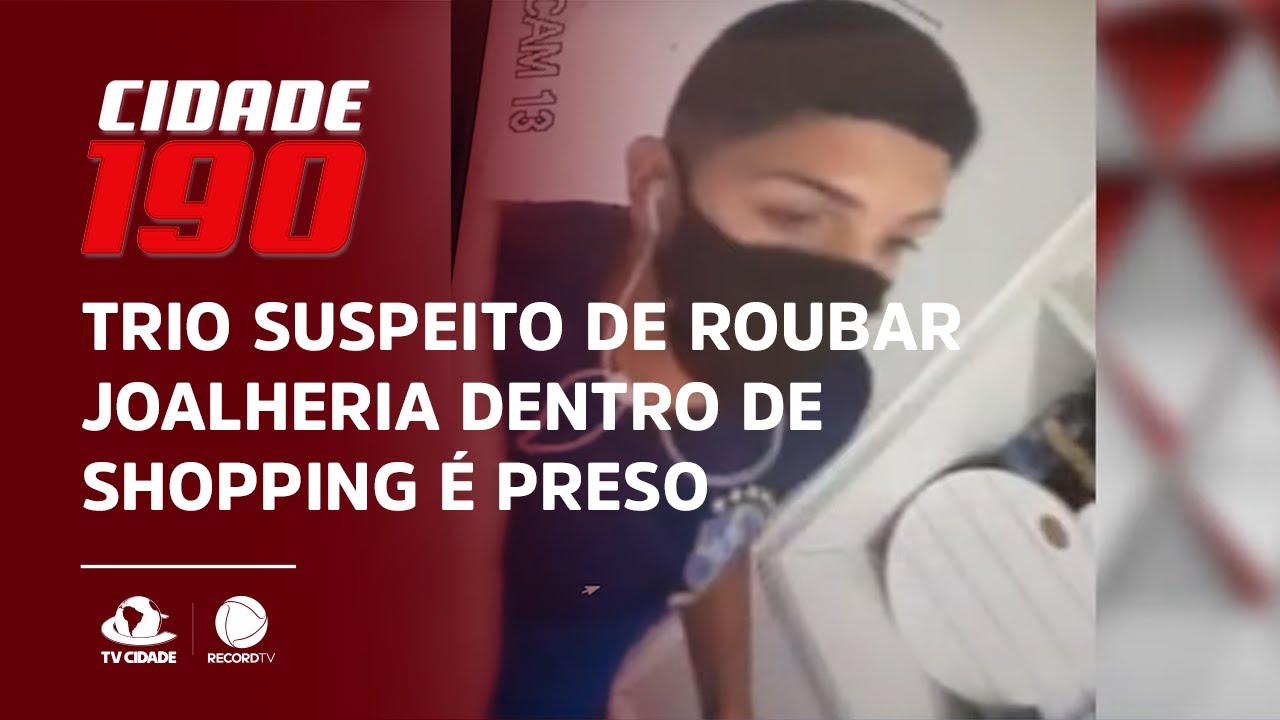 Trio suspeito de roubar joalheria dentro de shopping é preso