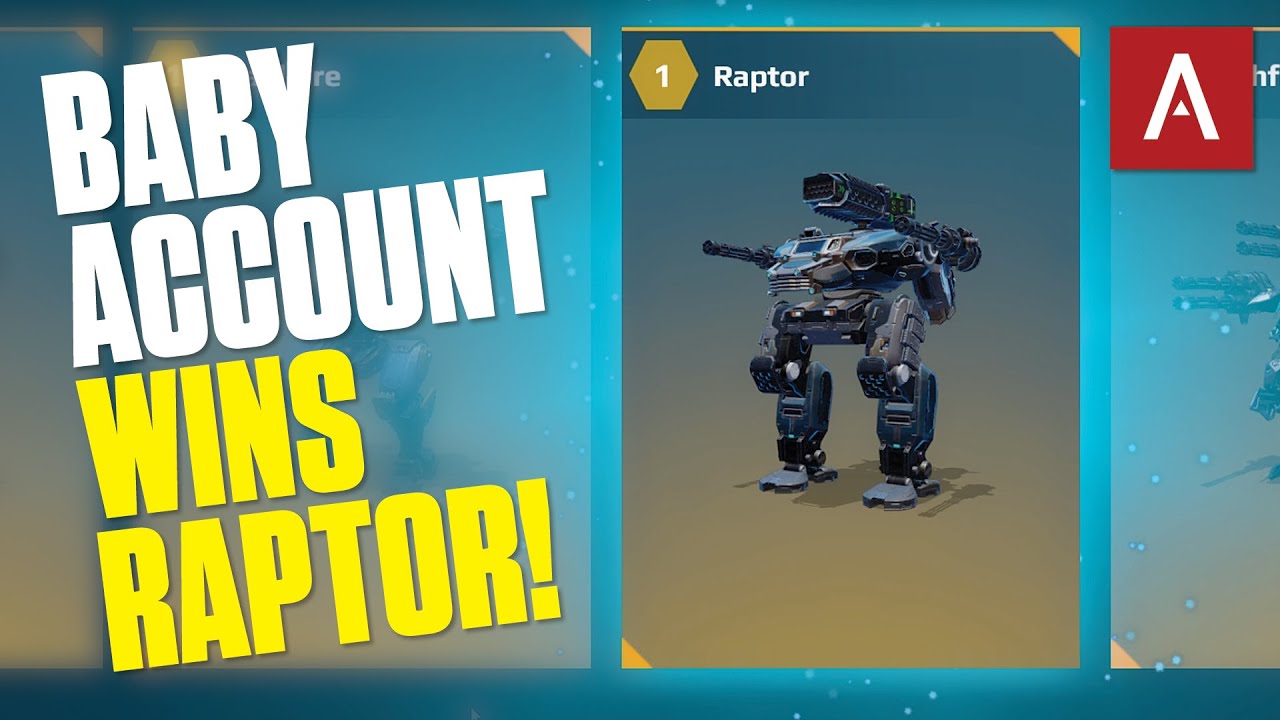 War Robots - Baby Account выигрывает Raptor и улучшает Indra | Открытие черного рынка