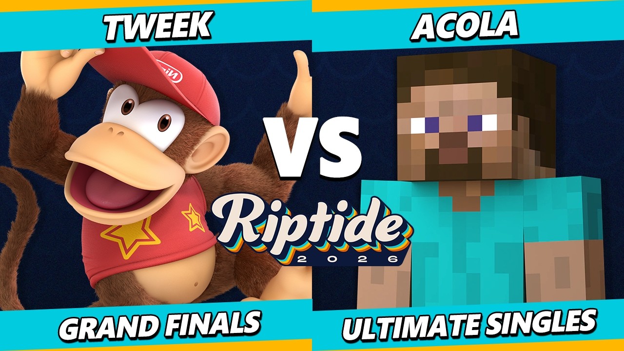 Riptide 2026 GRAND FINALS - Tweek (Diddy Kong) Vs. acola (Steve) Smash Ultimate - SSBU