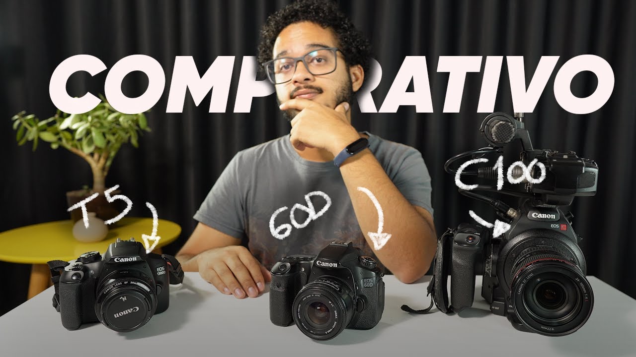 Canon: T5, 60D ou C100 MKI | Qual melhor para você? COMPARATIVO