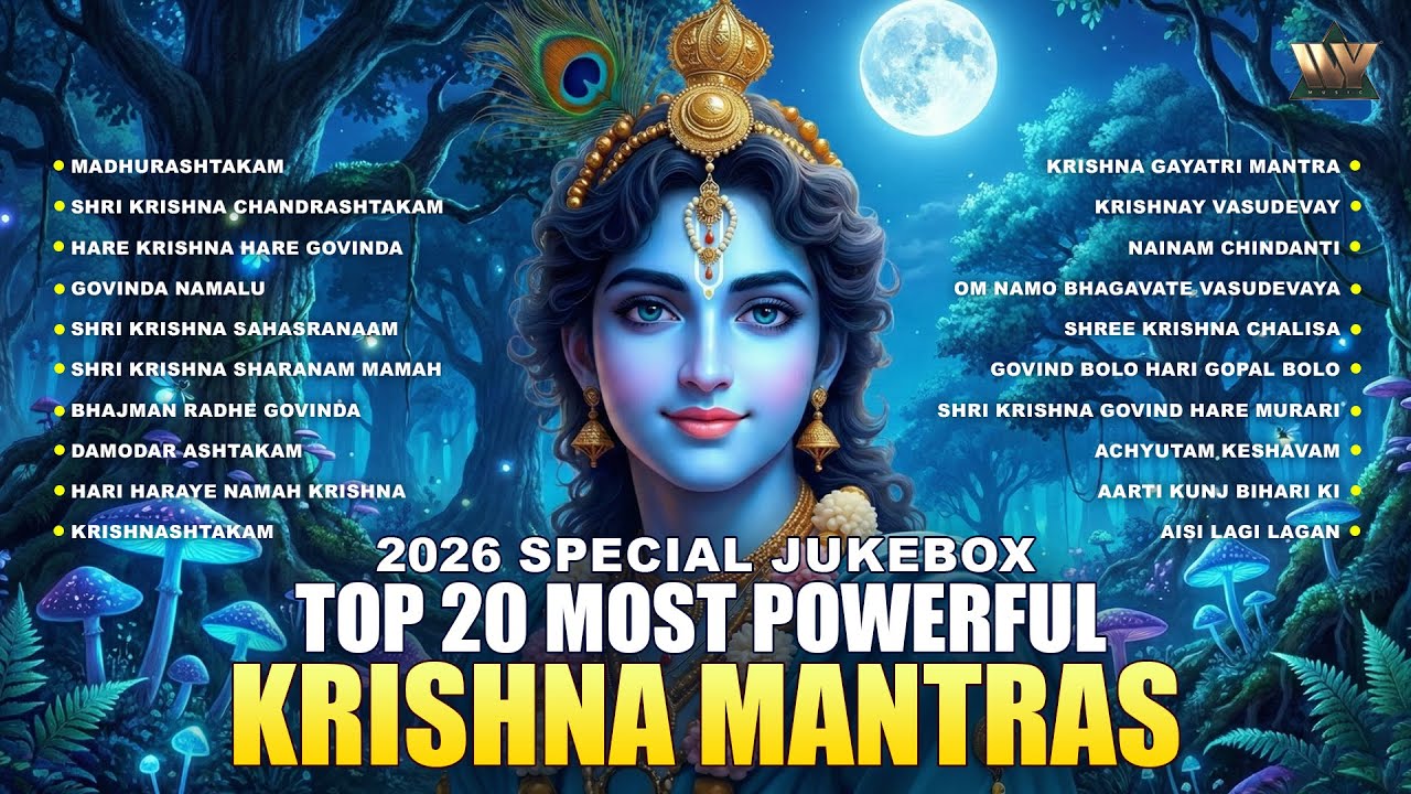 2026 Special Jukebox | Top 20 Most Powerful Krishna Mantras | Nonstop Chanting for Peace & Success