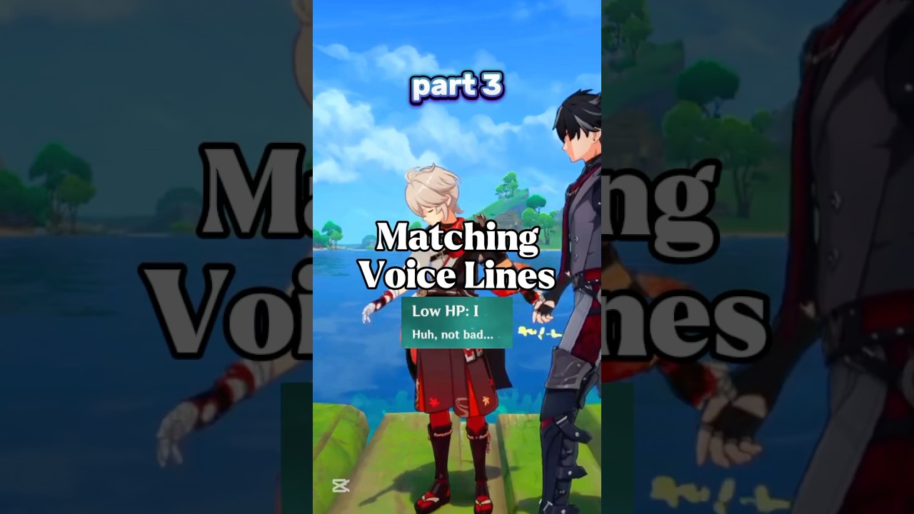 Matching Voice Lines Genshin Impact! #genshinimpact #genshinshorts #genshin #kazuha #wriothesley