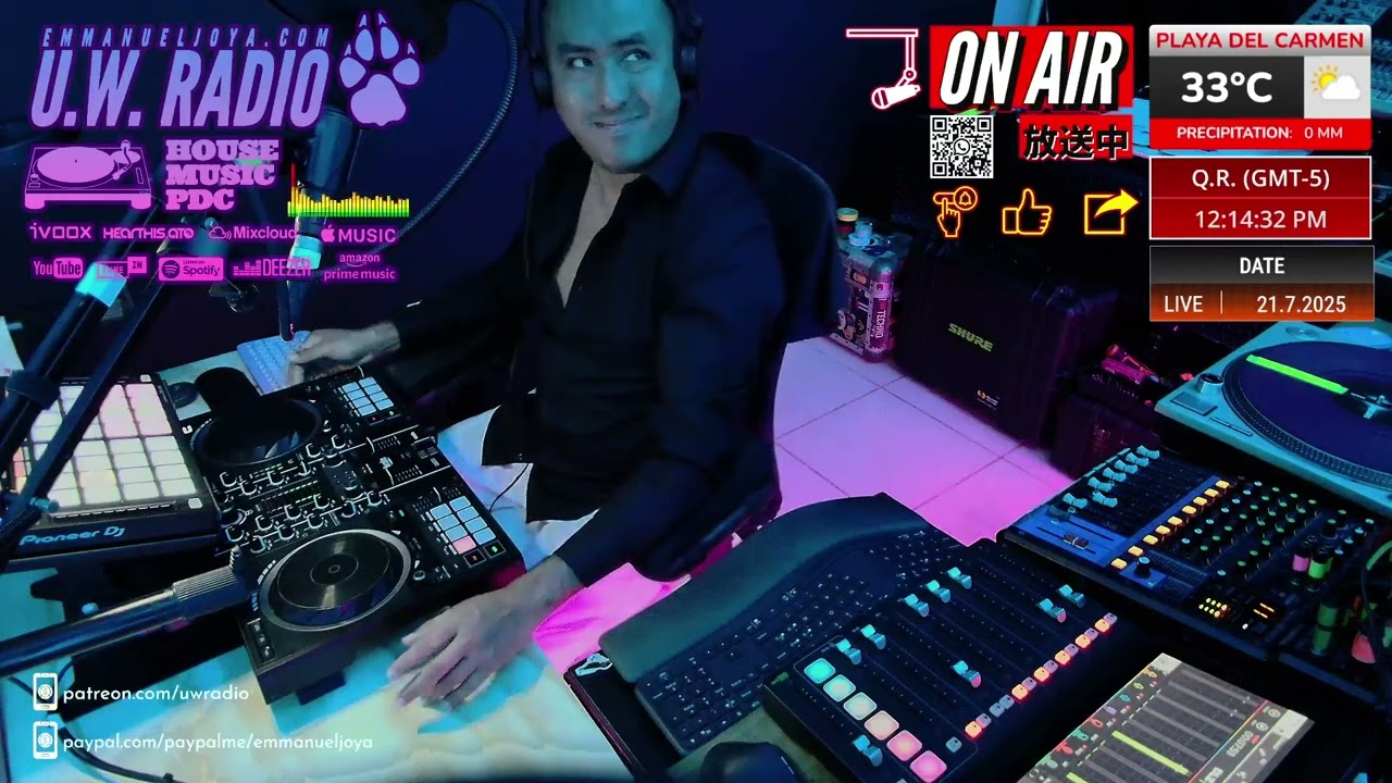 HOUSE & TECH LIVE MIX - 21/07/2025 - UW RADIO VOL 199  -CANCUN - PLAYA DEL CARMEN- TULUM