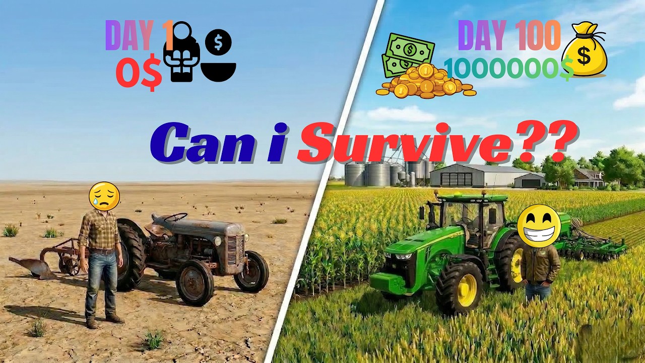 Surviving 100 days on a isolated map with 0$ | Will i survive?? Starting from Scratch!
