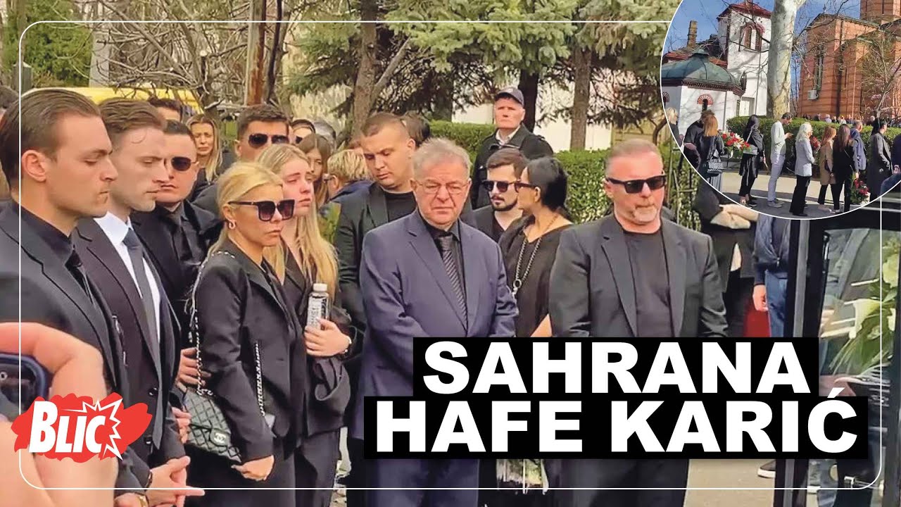 SAHRANA HAFE KARIĆ: Danijela Karić utučena prima saučešće, muž se ne odvaja od nje