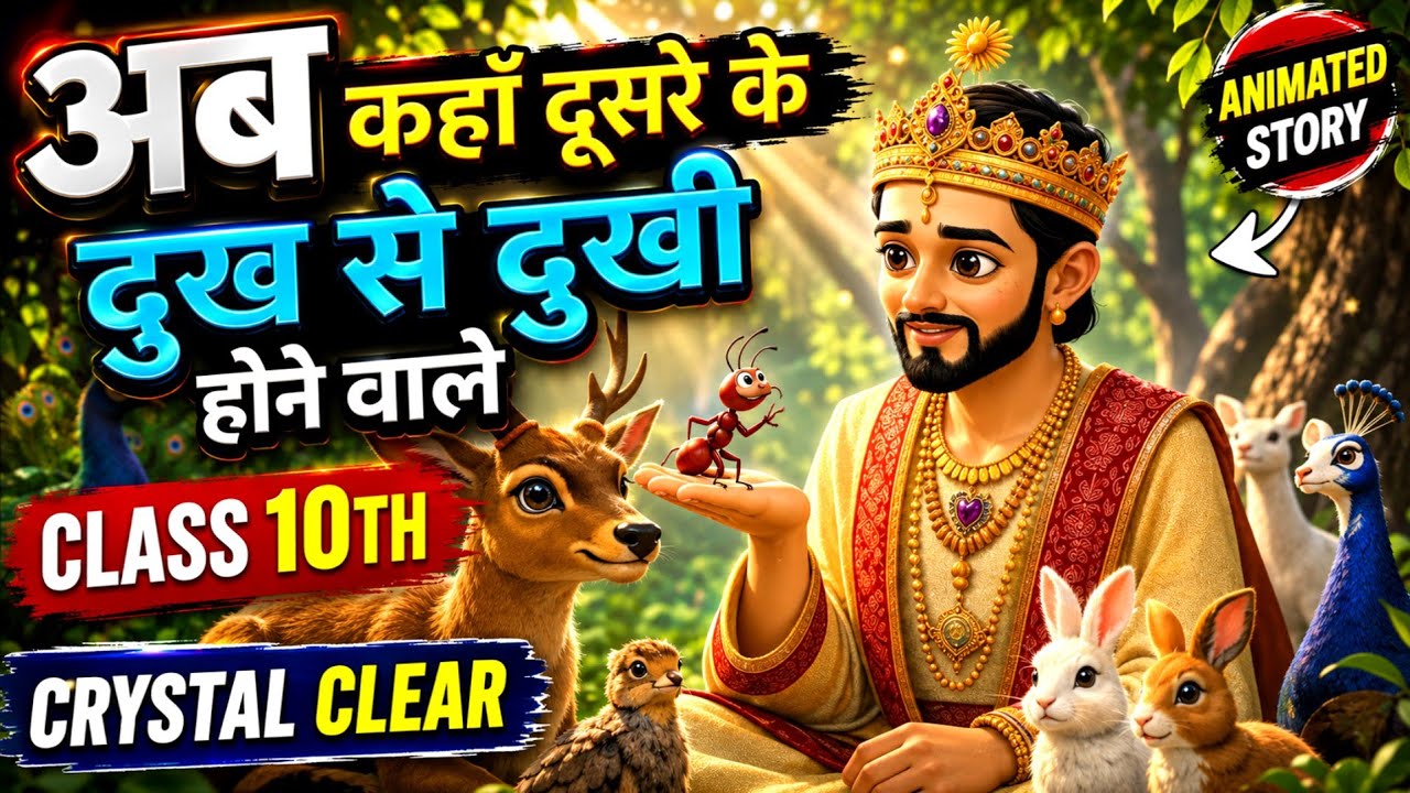 Ab kanha dusre ke dukh se dukhi hone wale class 10th | Animated Hindi | class 10th chapter 12 