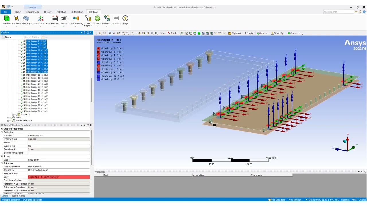 Ansys bolt setup tools