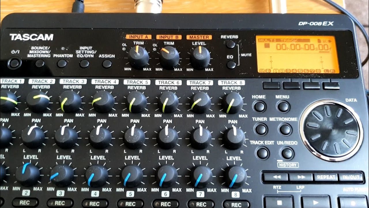 Обзор! Микшерный пульт Tascam DP-008EX на 8 дорожек 🎶 Включая песню!