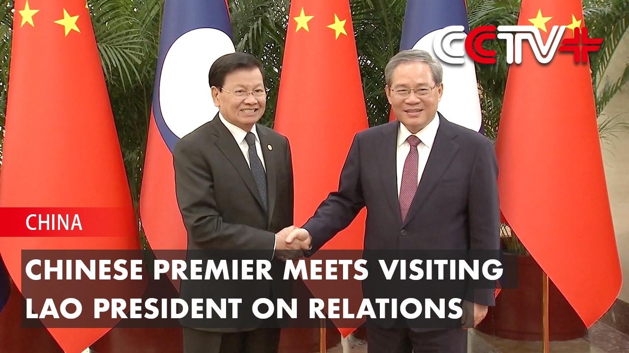 Chinese Premier Meets Visiting Lao President on Relations