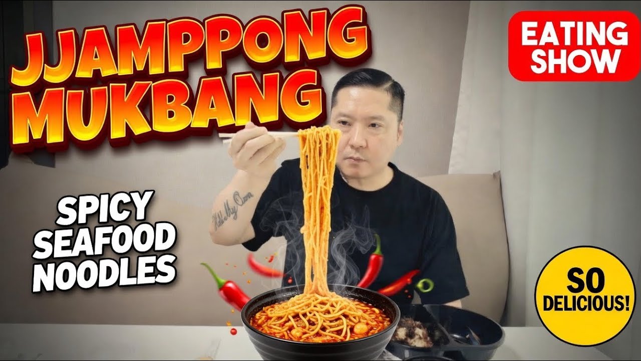 Jjamppong & Egg fried rice Mukbang 🍜