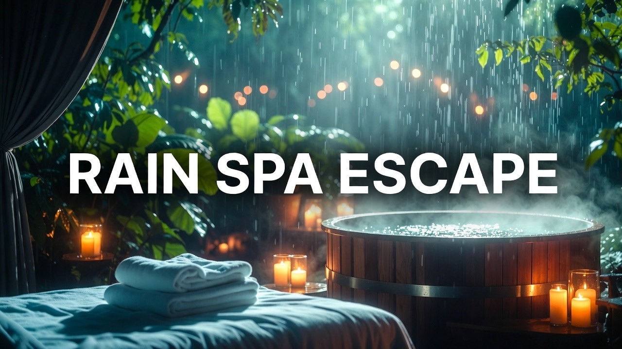 Luxury Spa in the Rain 🌧️ Soothing Water Sounds for Deep Sleep & Stress Relief
