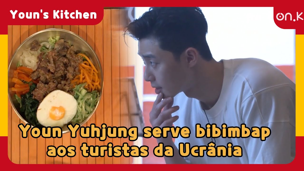 [#YounsKitchen] Youn Yuhjung serve bibimbap aos turistas da Ucr&acirc;nia | #OndaK