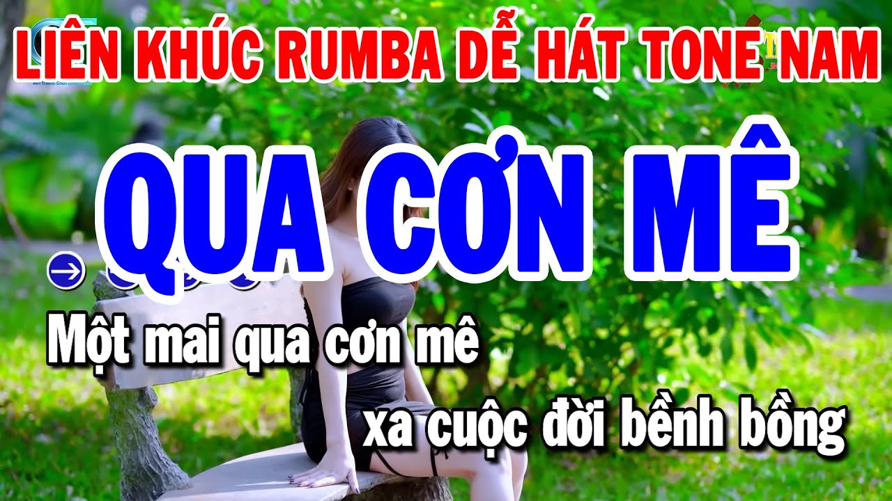 Karaok Liên Khúc Nhạc Sến Dễ Hát Tone Nam | Qua Cơn Mê - Gõ Cửa Trái Tim