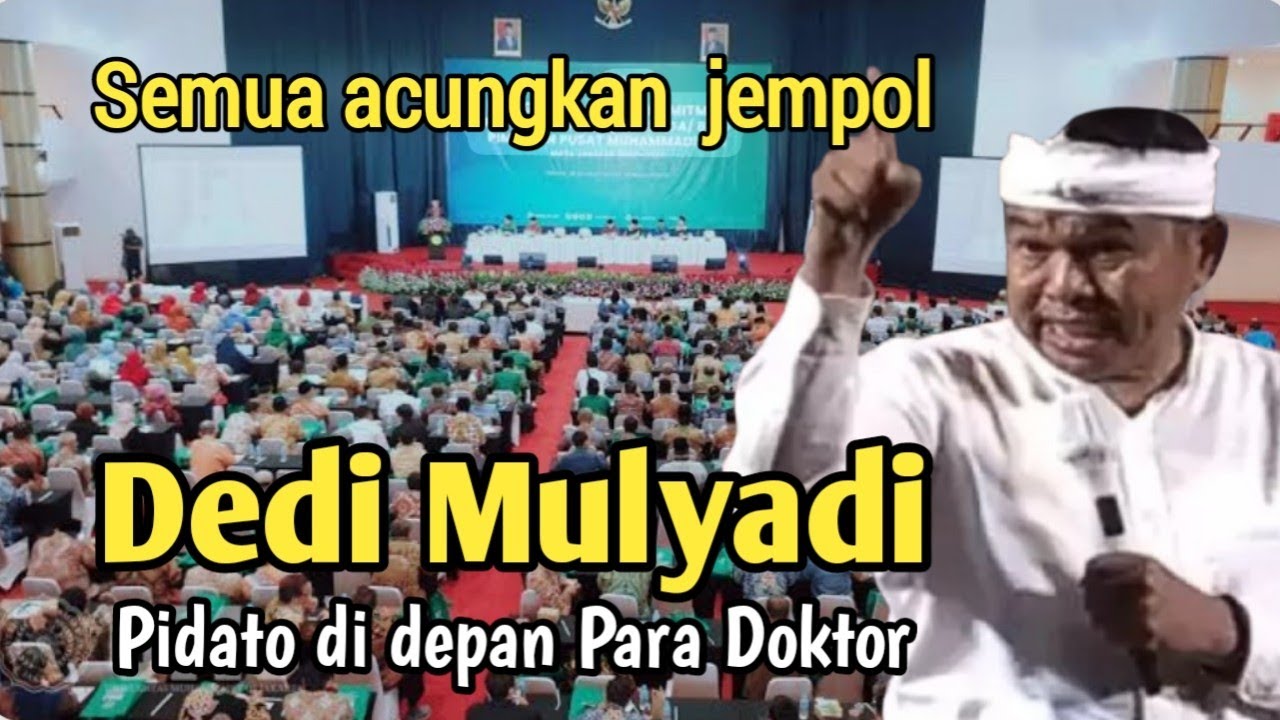 Dedi Mulyadi pidato di depan Para doktor semua terdiam