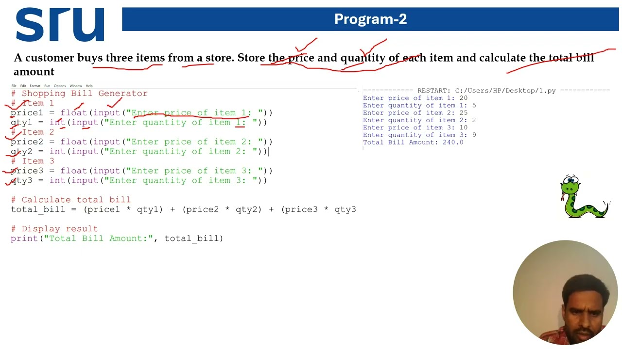 From Logic to Code: Python Problem Solving: Lecture 4 - Program based on Data Types and Operators