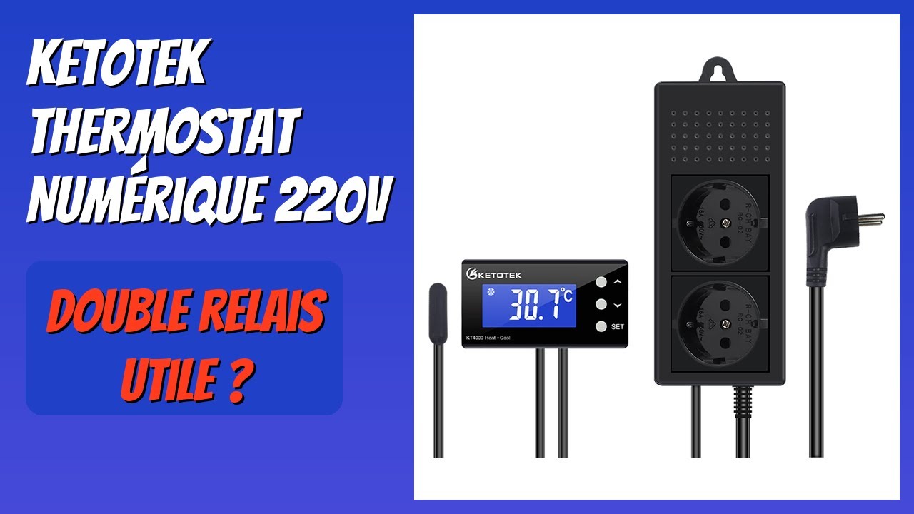 AVIS (2026) : KETOTEK Thermostat Numérique 220V. DÉTAILS