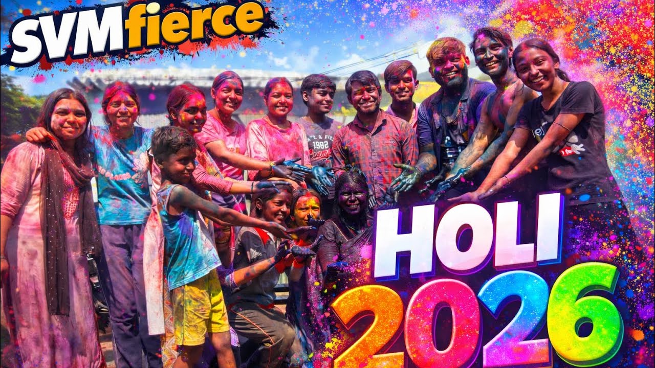 Hometown Mein Friends & Family Ke Saath Holi 2026 Celebration 🌈 | Full Masti | SVMfierce