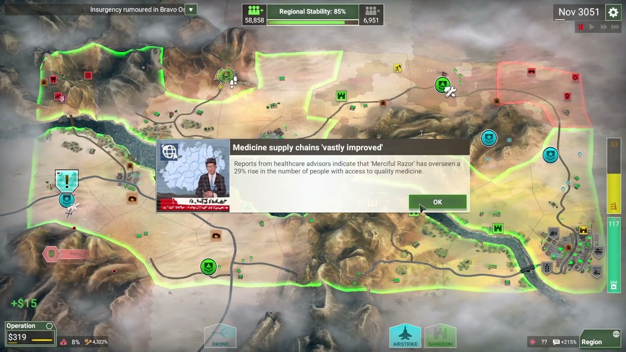 Rebel Inc - Custom Scenarios - The Rebellion - (No Commentary)
