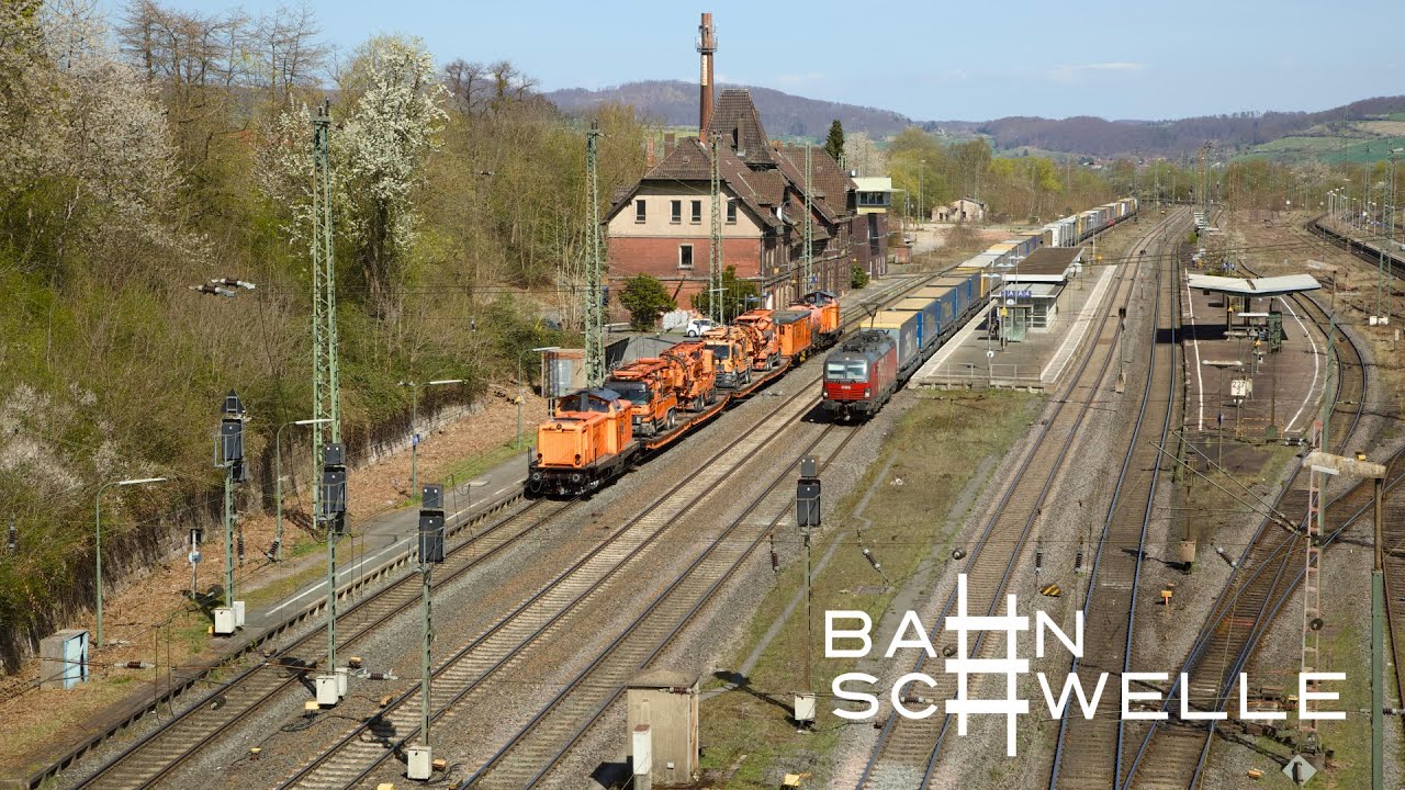 BAHNsichtungen: Kanalreinigungszug, Ludmilla, Vectron in Eichenberg