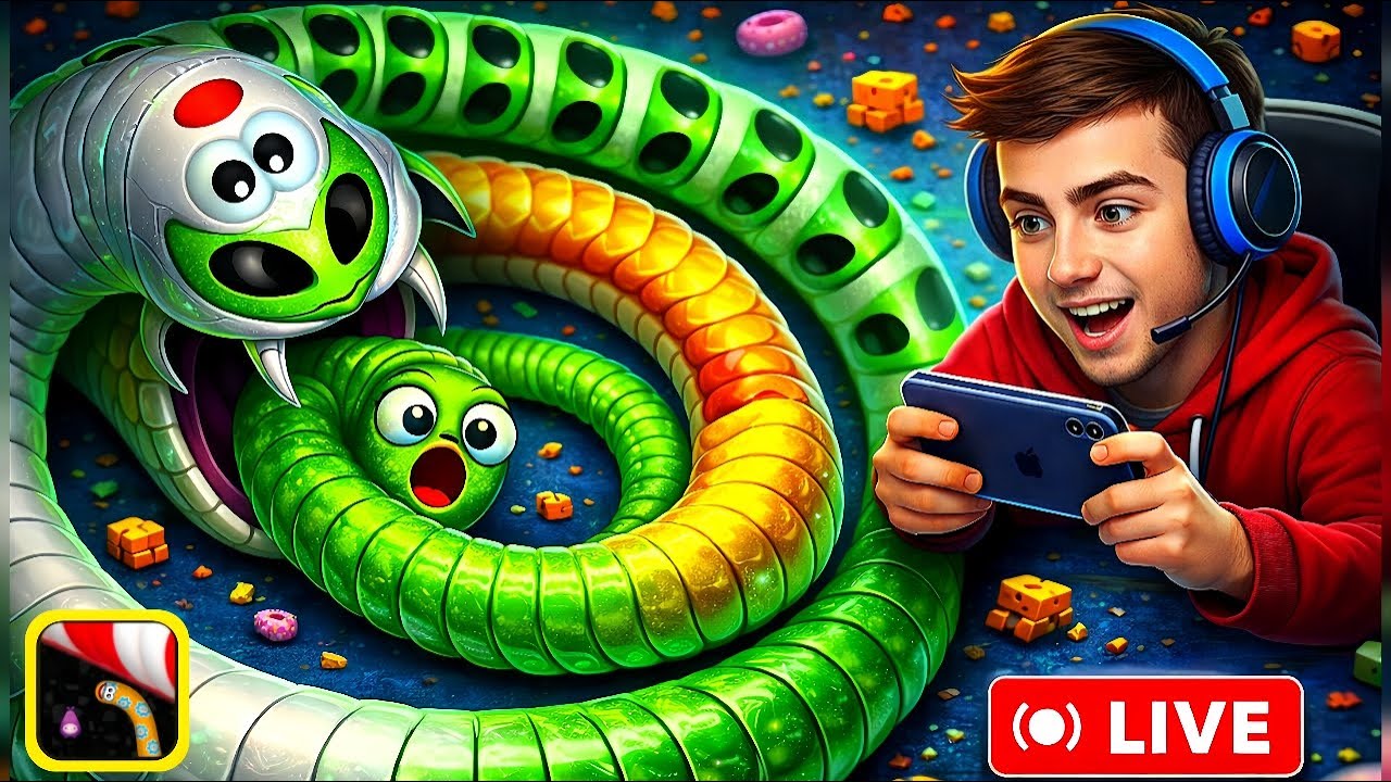 🔥 Worms Zone 🔴LIVE – Noob to Pro Worm! score 999999 day_48#wormszone