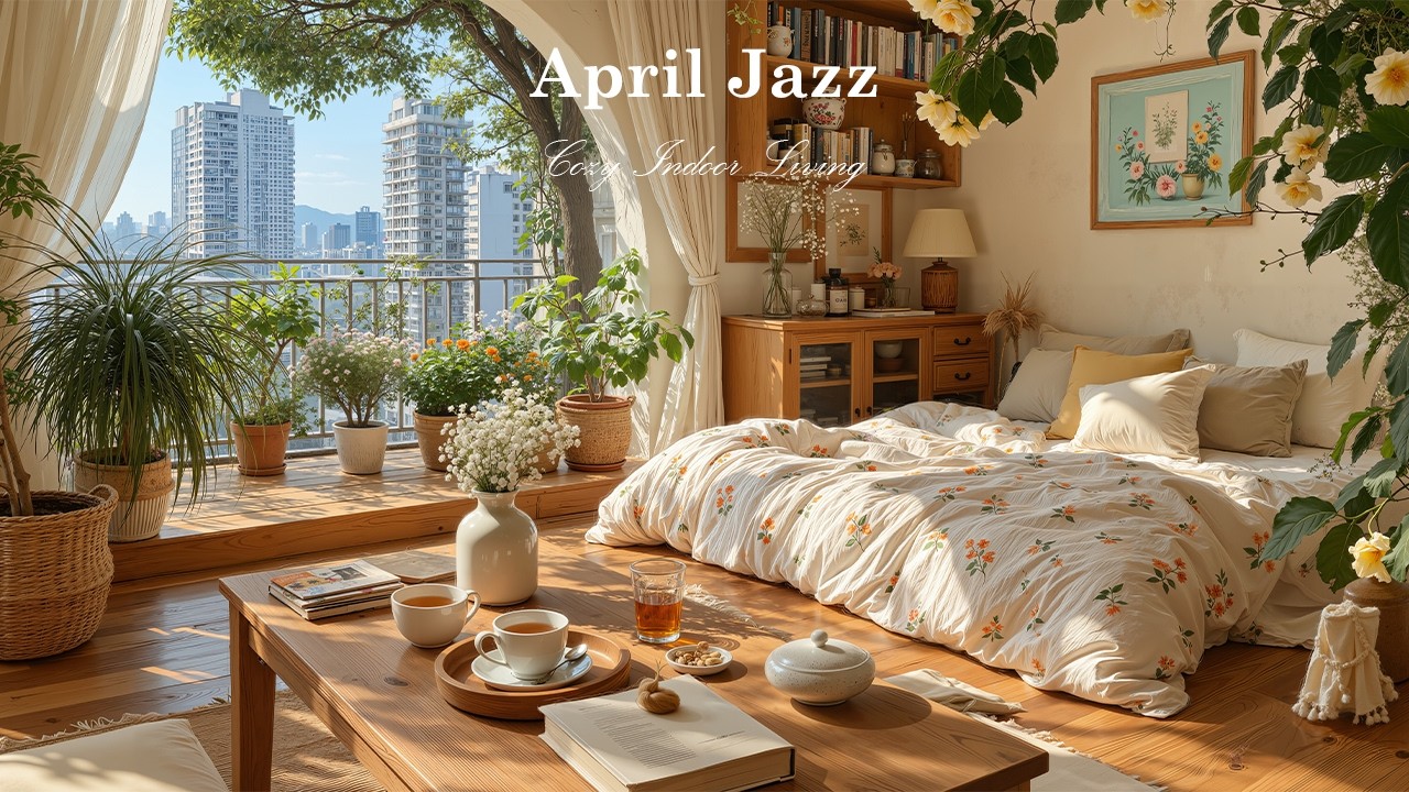 Relaxing with April Jazz Music | Cozy Indoor Living to Deep Focus & Calm | Perfect for Work & Study