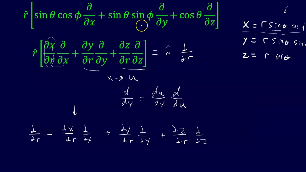 Gradient and Laplacian in Spherical Coordinates
