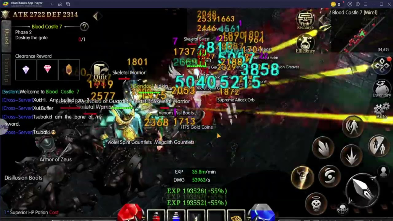 Mu Immortal Soul Master BC7 Blood Castle Party