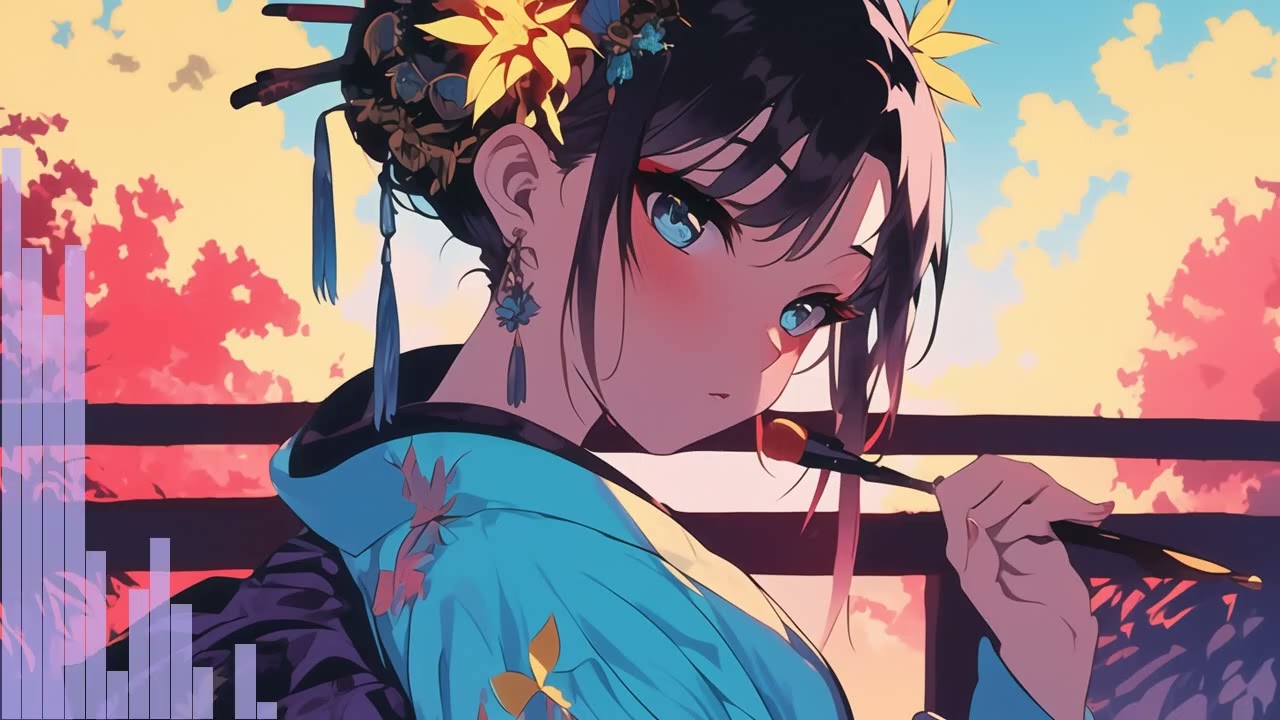 Golden Hour at the Velvety | Relaxing Lo-fi Lounge with Japanese Koto and Piano