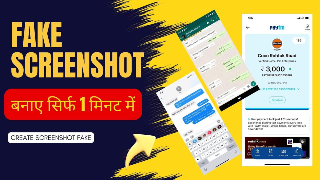 How To Create Fake ScreenShot | Edit Text In ScreenShot | ScreenShot ko Edit Kese Kare #screenshot
