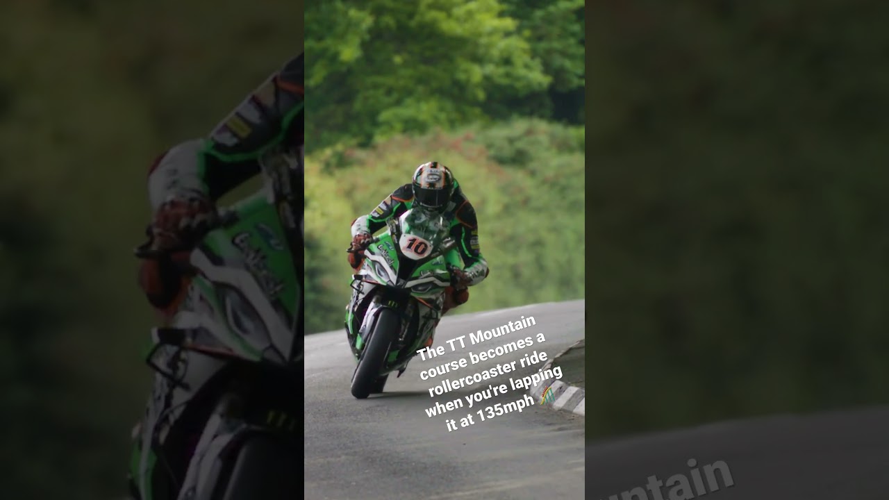 The TT Mountain course becomes a rollercoaster ride when you're lapping it at 135mph 🎢 #motorbikes