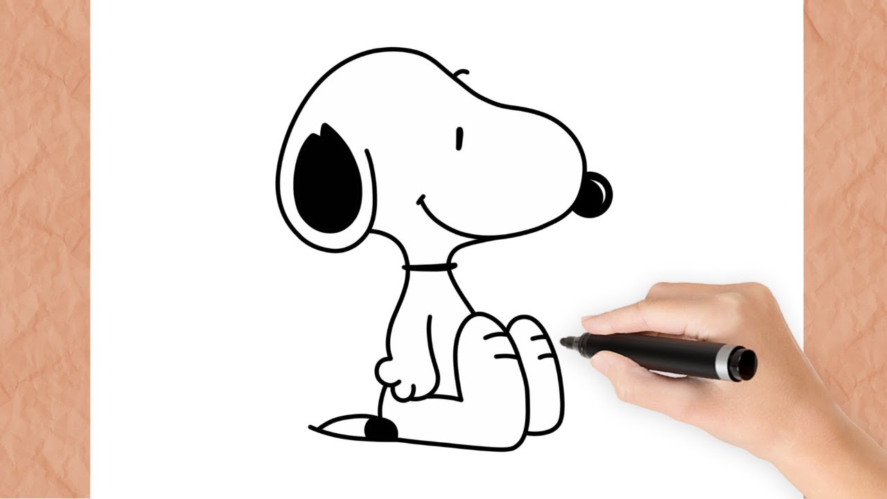 Como Dibujar a SNOOPY I Facil I paso a paso