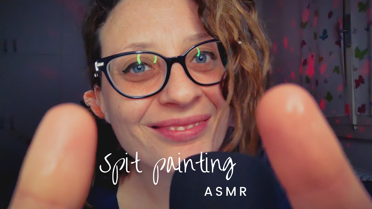 TI STRUCCO IL VISO CON LO SPIT PAINTING [ASMR ITA] 💦👅 #asmr#spitpainting